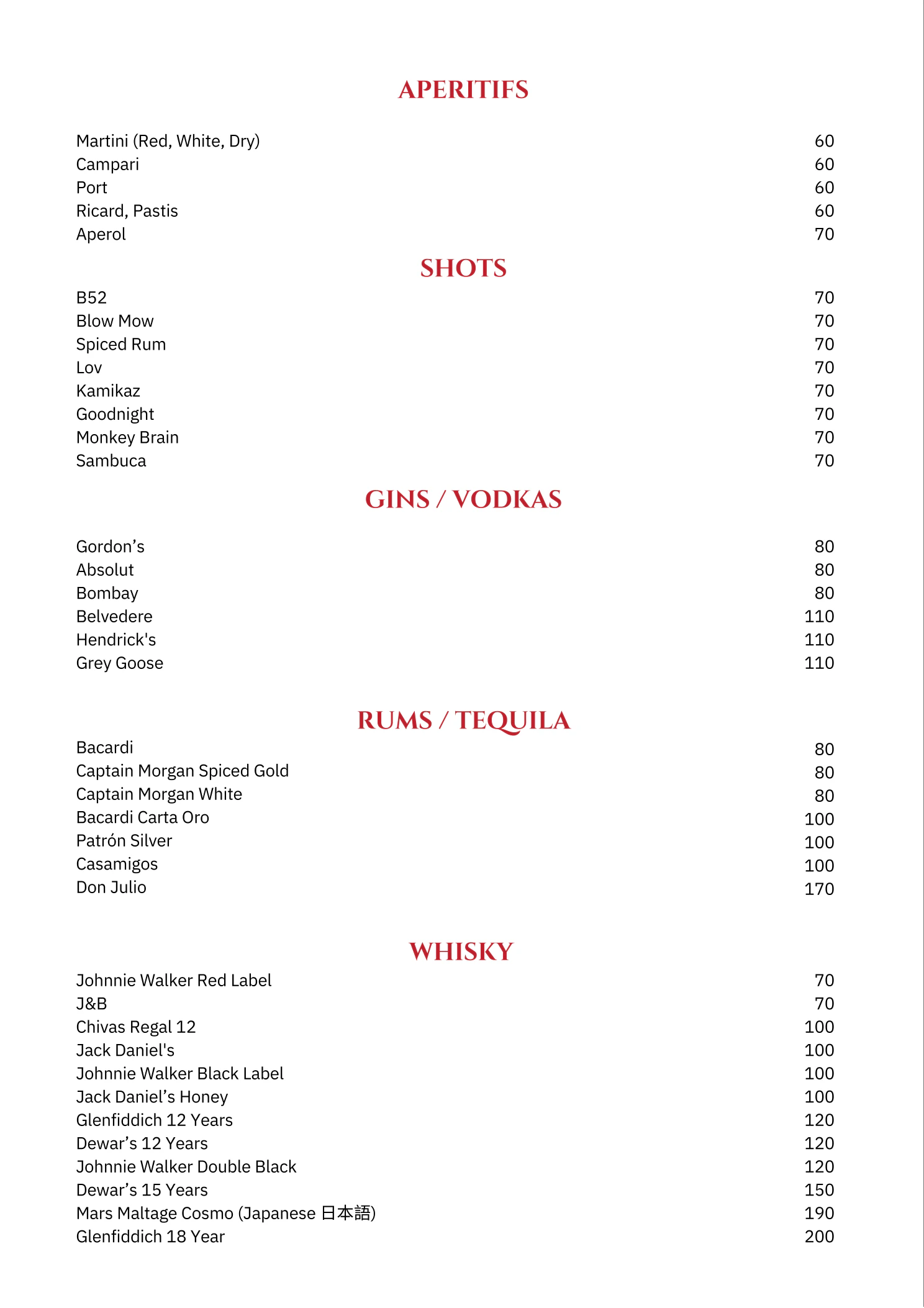 Menu page 2